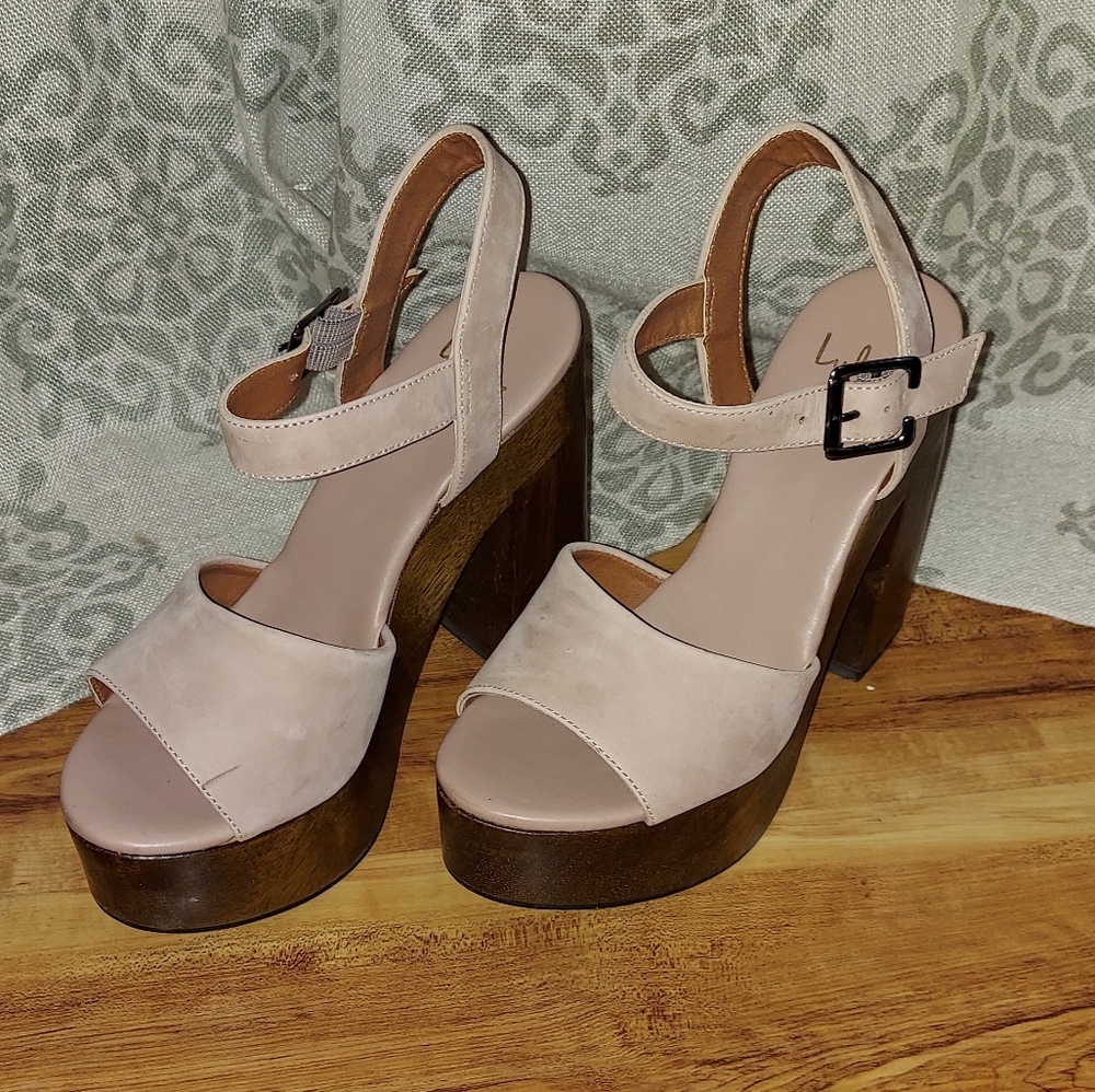 Pastel Pink Platform Heels
